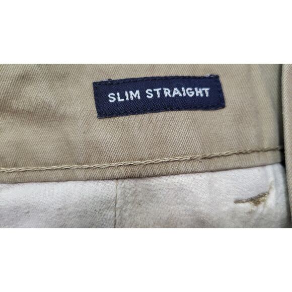 American Eagle Outfitters Women Juniors Size 3 28x30 Brown Khaki's Slim Straight - Picture 4 of 12